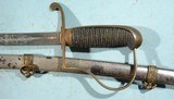 SPANISH-AMERICAN WAR U.S. MODEL 1872 MOUNTED ARTILLERY OFFICER’S SWORD AND SCABBARD CIRCA 1898. - 4 of 6