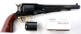 TAYLOR & CO. UBERTI MODEL 1858 REPRODUCTION PERCUSSION .45 CAL. 8” REVOLVER WITH EXTRA .45 LONG COLT CAL. CONVERSION CYLINDER. - 1 of 2