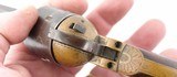 CIVIL WAR ERA FACTORY ENGRAVED BRASS FRAME MOORE’S PATENT SEVEN SHOOTER .32 RF CAL. 5” REVOLVER. - 5 of 7