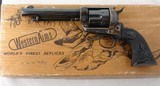 AMERCIAN WESTERN ARMS BY UBERTI COLT STYLE SAA 1873 SINGLE ACTION .45LC (.45 COLT( 5 1/2" PEACEKEEPER REVOLVER IN ORIG. BOX. - 1 of 6