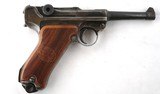 WW1 GERMAN DWM P-08 LUGER 9MM PISTOL. Reworked WW1 military with matching numbers. Toggle with “DWM” logo. Date and proofs removed post war re-work. G - 2 of 8
