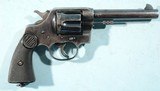 WW1 BRITISH ORDNANCE INSPECTED COLT NEW SERVICE DOUBLE ACTION .455 ELEY CAL. REVOLVER CIRCA 1915 W/FACTORY LETTER.