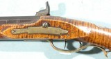 VERY FINE EARLY PERCUSSION SILVER MOUNTED TIGER MAPLE VIRGINIA LONGRIFLE CIRCA LATE 1820’S. - 17 of 18