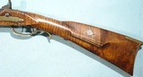 VERY FINE EARLY PERCUSSION SILVER MOUNTED TIGER MAPLE VIRGINIA LONGRIFLE CIRCA LATE 1820’S. - 4 of 18