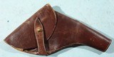 RARE BRITISH ARMY OFFICER’S WEBLEY R.I.C. NO. 1 .450 CAL. SERVICE REVOLVER HOLSTER CA. LATE 19TH. CENTURY. - 1 of 5
