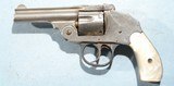IVER JOHNSON ARMS & CYCLE WORKS 2ND MODEL SAFETY AUTOMATIC HAMMERLESS .38S&W NICKEL REVOLVER, CIRCA 1905. - 1 of 7