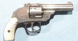 IVER JOHNSON ARMS & CYCLE WORKS 2ND MODEL SAFETY AUTOMATIC HAMMERLESS .38S&W NICKEL REVOLVER, CIRCA 1905. - 2 of 7