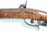 SOUTHERN PERCUSSION .45 CALIBER LONG RIFLE WITH TIGER MAPLE STOCK CA. 1850’S. - 11 of 14