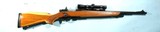 REMINGTON MODEL 660 BOLT ACTION .350 REM. MAG. CAL. CARBINE CIRCA 1970 WITH LEUPOLD M8-2X SCOPE. - 1 of 6