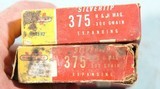 TWO BOXES (20 EA.) WINCHESTER .375 H&H SUPER SPEED CARTRIDGES OR AMMUNITION CIRCA 1950’S-60’S. - 2 of 4