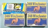 FOUR BOXES .348 WINCHESTER CARTRIDGES OR AMMUNITION. - 1 of 4