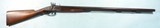 CIVIL WAR PERIOD PERCUSSION DBL HAMMER 10GA. SHOTGUN WITH BIRMINGHAM PROOFS BY R. HUGHES. - 3 of 6