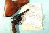 WW2 FRENCH ST. ETIENNE MODEL 1892/21 D.A. 8MM ORDNANCE REVOLVER W/HOLSTER AND 92ND CAVALRY RECONNAISSANCE SQUADRON CAPTURE PAPERS. - 1 of 12