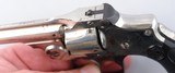 SMITH & WESSON SAFETY HAMMERLESS SECOND MODEL .32 S&W CAL. 3” NICKEL REVOLVER CIRCA 1905. - 5 of 5