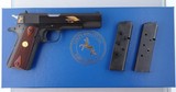 COLT CUSTOM SHOP LIMITED EDITION MODEL 1911-A1 HAMMONASSETT FISHING ASSN. 125TH ANNIVERSARY .45 ACP CAL. SEMI-AUTO PISTOL NEW IN BOX CA. 2013. - 1 of 7