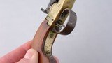 LIEGE PERCUSSION .40 CAL. SINGLE SHOT BOX LOCK BRASS POCKET PISTOL CA. 1830’S. - 4 of 5