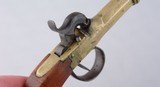 LIEGE PERCUSSION .40 CAL. SINGLE SHOT BOX LOCK BRASS POCKET PISTOL CA. 1830’S. - 3 of 5