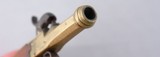 LIEGE PERCUSSION .40 CAL. SINGLE SHOT BOX LOCK BRASS POCKET PISTOL CA. 1830’S. - 5 of 5