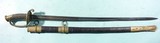 CIVIL WAR AMES MFG. CO. U.S. MODEL 1850 FOOT OFFICER’S SWORD AND SCABBARD. - 1 of 13