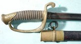 CIVIL WAR AMES MFG. CO. U.S. MODEL 1850 FOOT OFFICER’S SWORD AND SCABBARD. - 2 of 13