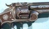 RARE SMITH & WESSON NEW MODEL NO. 3 RUSSIAN SILVER NIELLO INLAID .44 CAL. REVOLVER CA. 1877. - 8 of 8