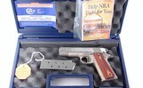 COLT NICKEL STAINLESS LIGHTWEIGHT COMMANDER “100 YEARS OF SERVICE” 45 ACP PISTOL NEW IN BOX. - 1 of 7