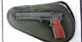 BELGIAN BROWNING HI-POWER 9MM LUGER GP COMPETITION 6” MATCH GRADE PISTOL W/CASE. - 1 of 4