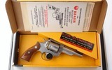 RUGER SECURITY-SIX .357 MAGNUM CAL. HEAVY BARREL 4” STAINLESS REVOLVER W/ORIG. BOX. - 1 of 6