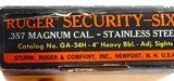 RUGER SECURITY-SIX .357 MAGNUM CAL. HEAVY BARREL 4” STAINLESS REVOLVER W/ORIG. BOX. - 6 of 6