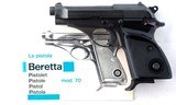 BERETTA MODEL 70S .380 ACP CAL. SEMI-AUTO PISTOL. - 1 of 8