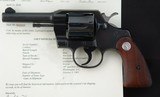 SPECIAL ORDER COLT OFFICIAL POLICE .38 SPECIAL CAL. 4” ROUND BUTT REVOLVER CIRCA 1961 W/FACTORY LETTER. - 3 of 13
