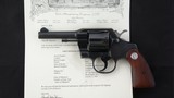 SPECIAL ORDER COLT OFFICIAL POLICE .38 SPECIAL CAL. 4” ROUND BUTT REVOLVER CIRCA 1961 W/FACTORY LETTER. - 1 of 13