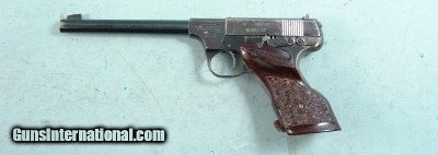 HI-STANDARD MODEL B .22 LONG RIFLE CAL. 7” PISTOL CIRCA 1930’S.
