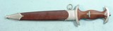 WW2 GERMAN NAZI SA DAGGER AND SCABBARD BY HAENEL/SUHL. - 2 of 4