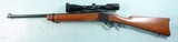 RUGER NO. 3 SINGLE SHOT .22 HORNET CAL. RIFLE W/NIKON 3X9 SCOPE IN ORIG. BOX. - 2 of 5