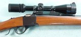 RUGER NO. 3 SINGLE SHOT .22 HORNET CAL. RIFLE W/NIKON 3X9 SCOPE IN ORIG. BOX. - 3 of 5