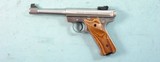 RUGER MARK II STAINLESS SEMI-AUTO .22 LONG RIFLE CAL. 5 1/4” TARGET PISTOL W/BOX. - 3 of 4