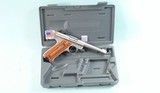 RUGER MARK II STAINLESS SEMI-AUTO .22 LONG RIFLE CAL. 5 1/4” TARGET PISTOL W/BOX. - 1 of 4