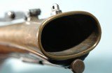 AMERICAN REVOLUTIONARY WAR ERA EXCEPTIONAL FRENCH ELLIPTICAL-BORE BRONZE-BARREL FLINTLOCK BLUNDERBUSS WITH SPRING BAYONET. - 11 of 11