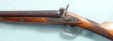 AMERICAN PERCUSSION 8 GAUGE SIDE X SIDE MARKET SHOTGUN WITH MAPLE STOCK SIGNED “PERKINS” CIRCA 1850-60. - 4 of 5