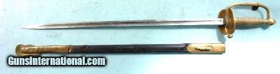 CIVIL WAR U.S. MARINE CORPS NON COMMISSIONED OFFICER’S MODEL 1840 SWORD AND SCABBARD.