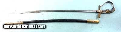 FINE IMPERIAL GERMAN INFANTRY OFFICER’S SWORD WITH WHISTLE GUARD AND SCABBARD CA. 1910.