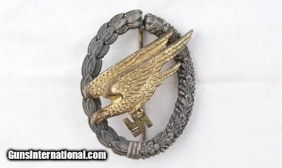 WW2 GERMAN NAZI LUFTWAFFE PARATROOPER ASSAULT BADGE.