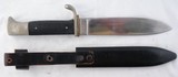 ORIGINAL WW2 GERMAN NAZI HITLER YOUTH DAGGER AND SCABBARD DATED 1940. - 2 of 6
