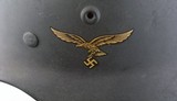 WW2 GERMAN NAZI LUFTWAFFE M40 HELMET W/ORIG. LINE AND CHIN STRAP. - 5 of 10