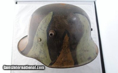 WW1 IMPERIAL GERMAN ARMY CAMO MODEL 1916 HELMET.