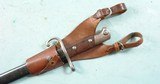 MAUSER ARGENTINE CONTRACT MODEL 1909 BAYONET W/MATCHING SCABBARD AND ORIG. LEATHER FROG. - 8 of 8