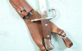MAUSER ARGENTINE CONTRACT MODEL 1909 BAYONET W/MATCHING SCABBARD AND ORIG. LEATHER FROG. - 2 of 8