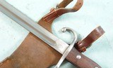 MAUSER ARGENTINE CONTRACT MODEL 1909 BAYONET W/MATCHING SCABBARD AND ORIG. LEATHER FROG. - 7 of 8