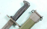 WW2 UTICA CUTLERY U.S. MODEL M1 OR M-1 GARAND RIFLE BAYONET WITH CORRECT M7 SCABBARD. - 3 of 11